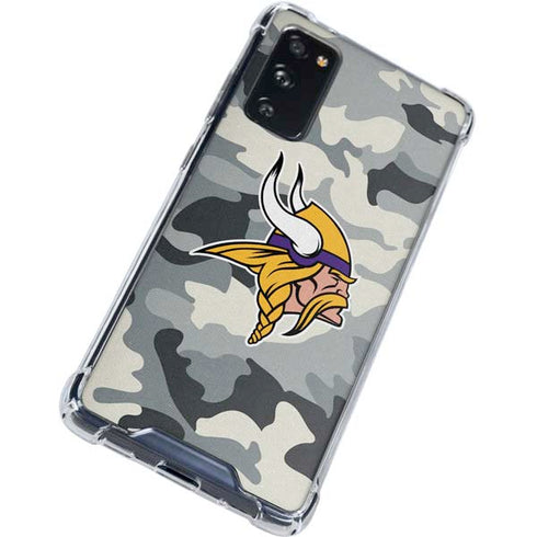 NFL Minnesota Vikings Camo Galaxy S20 FE Clear Case